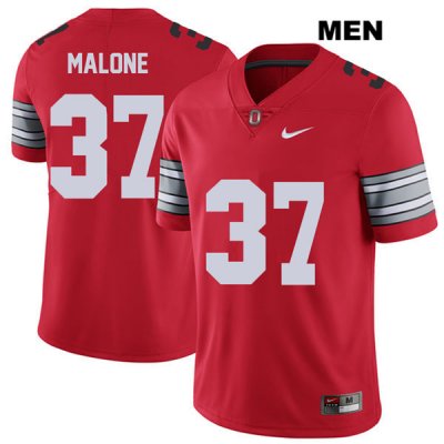Men's NCAA Ohio State Buckeyes Derrick Malone #37 College Stitched 2018 Spring Game Authentic Nike Red Football Jersey PT20D80AQ